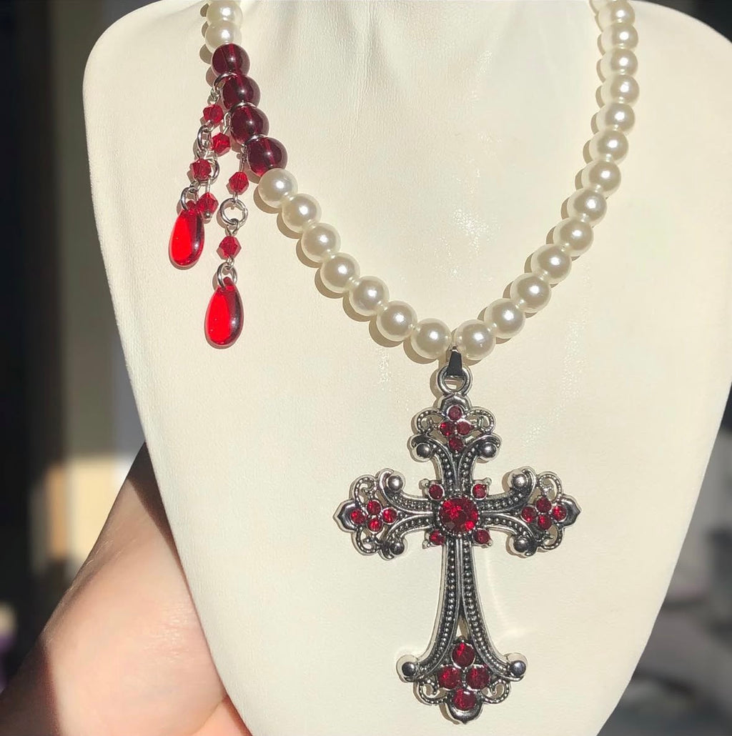 Bleeding Cross Necklace
