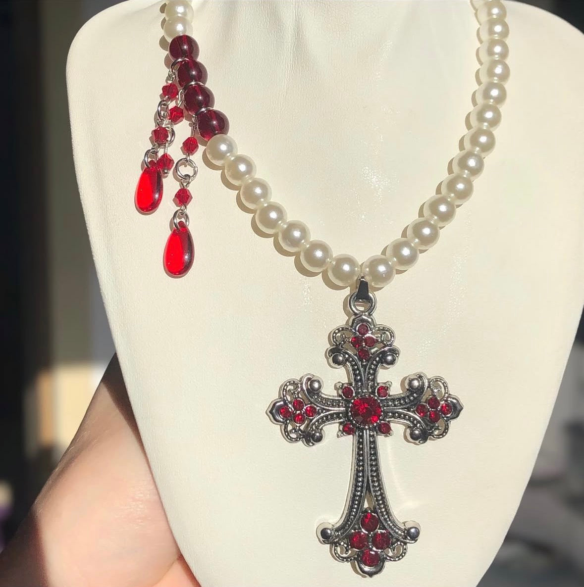 Bleeding Cross Necklace