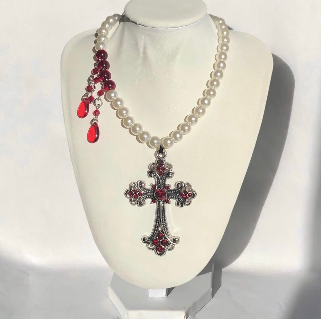 Bleeding Cross Necklace