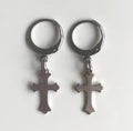 Mini Stainless Steel Cross Earrings